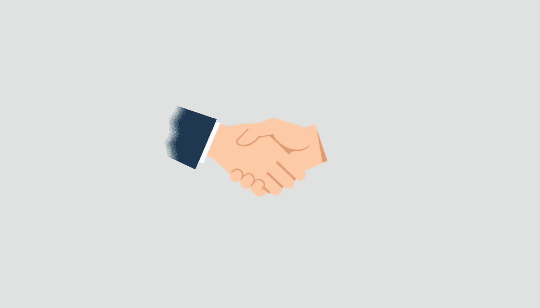A minimalist depiction of two hands shaking against a simple, neutral background, symbolizing agreement and collaboration in a contract termination.
